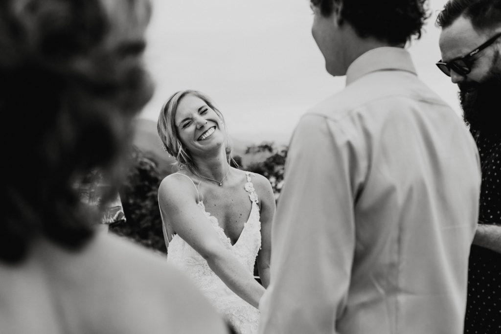 wedding ceremony bride smile moment Vallarta mismaloya groom fun