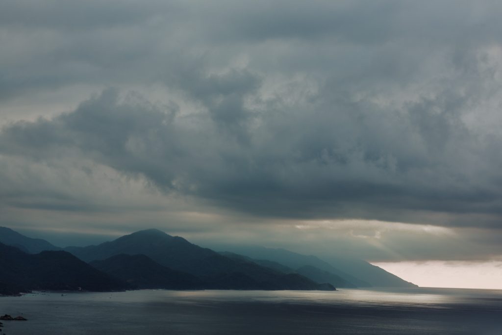 landscape sunset mismaloya Vallarta ocean light clouds sky wedding location 