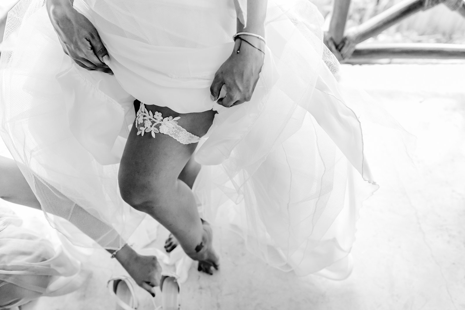 bride leg gettin ready san pancho weddings wedding dress